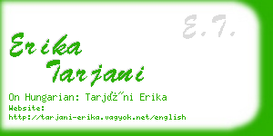 erika tarjani business card